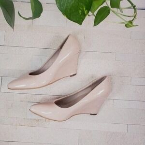 Coquette Corpcore Wedge Pumps Womens 5 36 Nude‎ Leather Neutral CARLTON LONDON